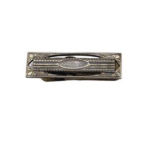 WEH CO Walter E. Hayward‎ Gold Tone Men’s Bar Pin blank monogram Mini Vintage